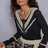 A Little Crochet Lace Accent Long Sleeve