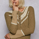 A Little Crochet Lace Accent Long Sleeve