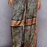 Here For It Zebra Wide Leg Pant