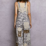 Almond Camo Patchwork Mix Overalls