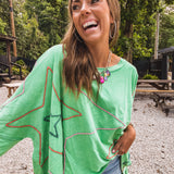 Apple Green Shoot For the Stars Oversize Dolman