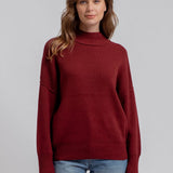 Mock Neck Rib Sweater