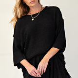 Half Sleeve Knitted Boxy Sweater