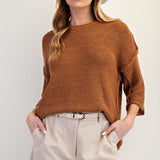 Half Sleeve Knitted Boxy Sweater