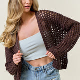 Must Have Mom Crop Crochet Cardigan