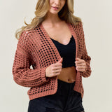 Must Have Mom Crop Crochet Cardigan