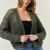 Must Have Mom Crop Crochet Cardigan