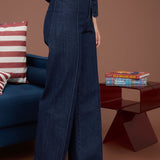 Denim High Waist Side Seam Jean