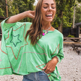 Apple Green Shoot For the Stars Oversize Dolman