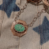 Show Ring Bling Slab Necklace