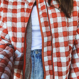 Orange + Blue Quilted Jacket