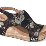 Carley | Black Tan Floral