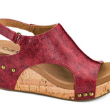 Carley | Red Distressed