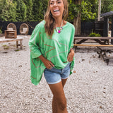 Apple Green Shoot For the Stars Oversize Dolman