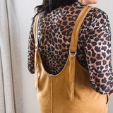 Washed Mocha Romper with Adjustable Buckle Strap