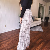 Mushroom Plaid Mineral Wash Pant