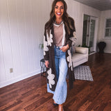 Zaya Washed Black Double Gauze Crochet Duster