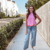 Shiny Midrise Crop Wide Leg