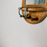 Turq Inlay Hoop