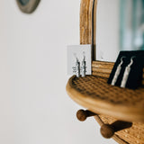 Engraved SS Mini Stick Earring