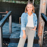 Olive Grove Flowy Button Up Set