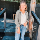 Olive Grove Flowy Button Up Set