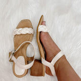 Simone White Butter Heel