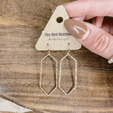 Hammered Drop Gold Earring