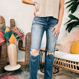 Deep Blue Straight Denim