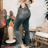 Love Lies High Rise Distressed Crop Skinny