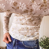 Floral Bouquet Sheer Mesh