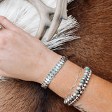 Silver Oxidized Diamond Cuff