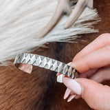 Silver Oxidized Diamond Cuff