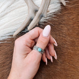 Bubble Turq SS Stacker Ring