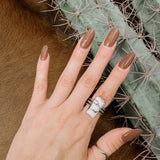 Rope + Dot Ring with Howlite Bar