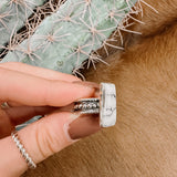 Rope + Dot Ring with Howlite Bar
