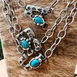 Western Initial Turq Necklace | 18"