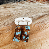 Crushin It Bronze + Turq Earring