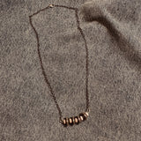 Pink Conch + Cylinder Alternating Necklace