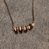 Pink Conch + Cylinder Alternating Necklace