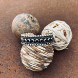 Onyx Triple Ball Inlay Rope Cuff