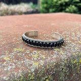 Onyx + SS Multi Stone Cuff