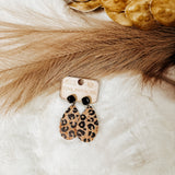Leo Teardrop Black Post Earring