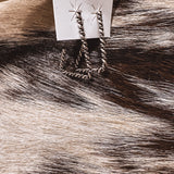 ROPE HOOP TWIST EARRINGS SS