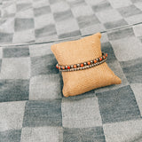 SS + Coral Bangle Bracelet