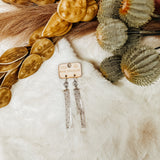 Silver Star Fringe Dangle Earring