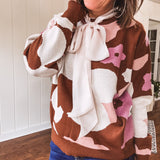 Chestnut Mulberry Floral Sweater
