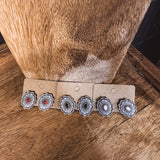 Faux Scallop Concho Post Earring