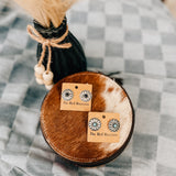 Black Onyx Concho SS Earring