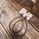 Purple Bronze Gold Hoop